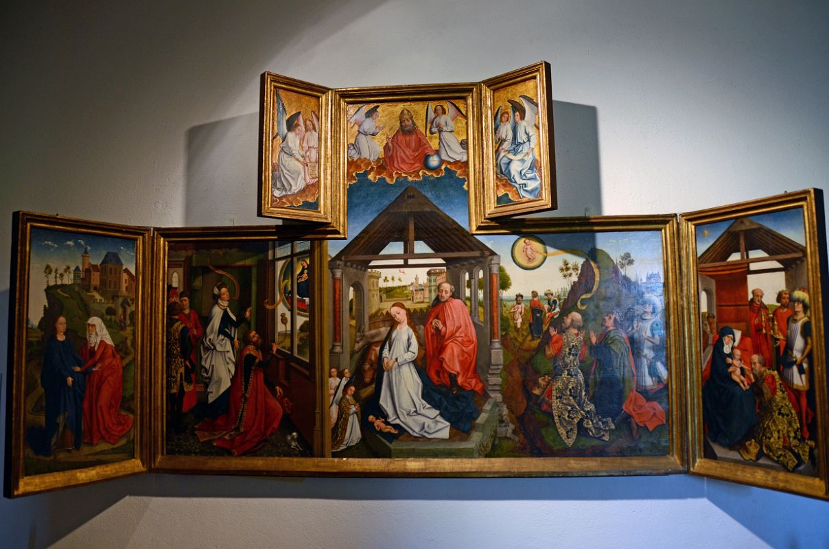 New York Cloisters 29 010 Glass Gallery - The Nativity - Workshop of Rogier van der Weyden, 1399-1464 Brussels